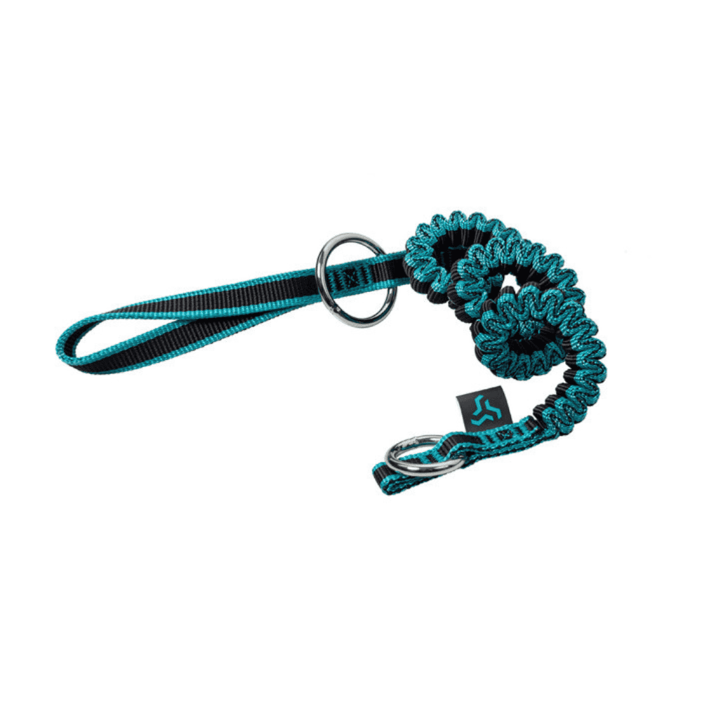 Notch Quick Cinch Chainsaw Lanyard teal and black with silver ring