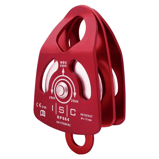 ISC Medium Double Pulley Aluminium in red