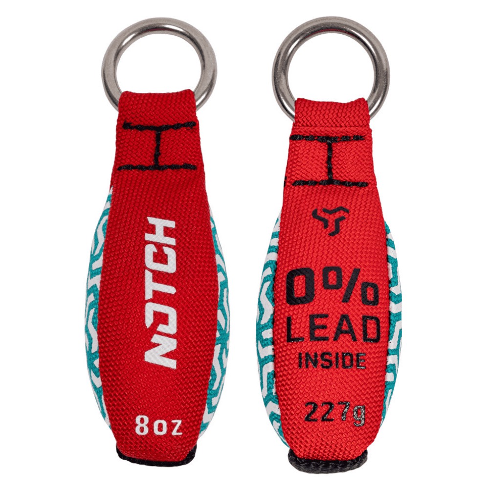 227g red Notch zero throw weight with silver loop