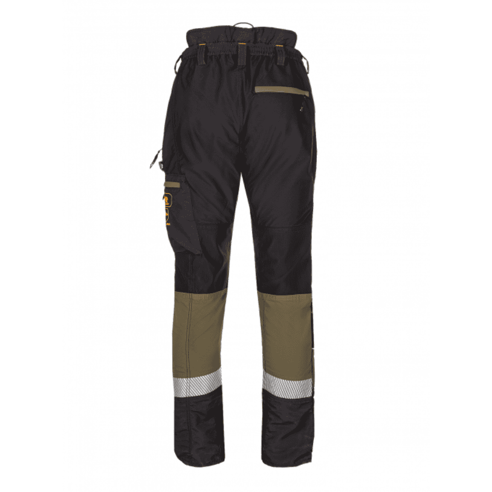Back view of SIP Canopy AirGo chainsaw trousers showing reinforced panels