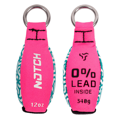 348g pink Notch zero throw weight with silver loop