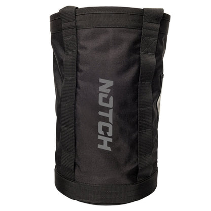 A black rope bag.