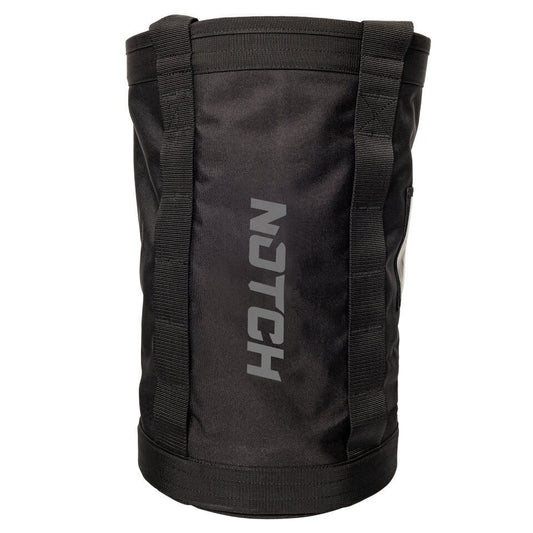 A black rope bag.