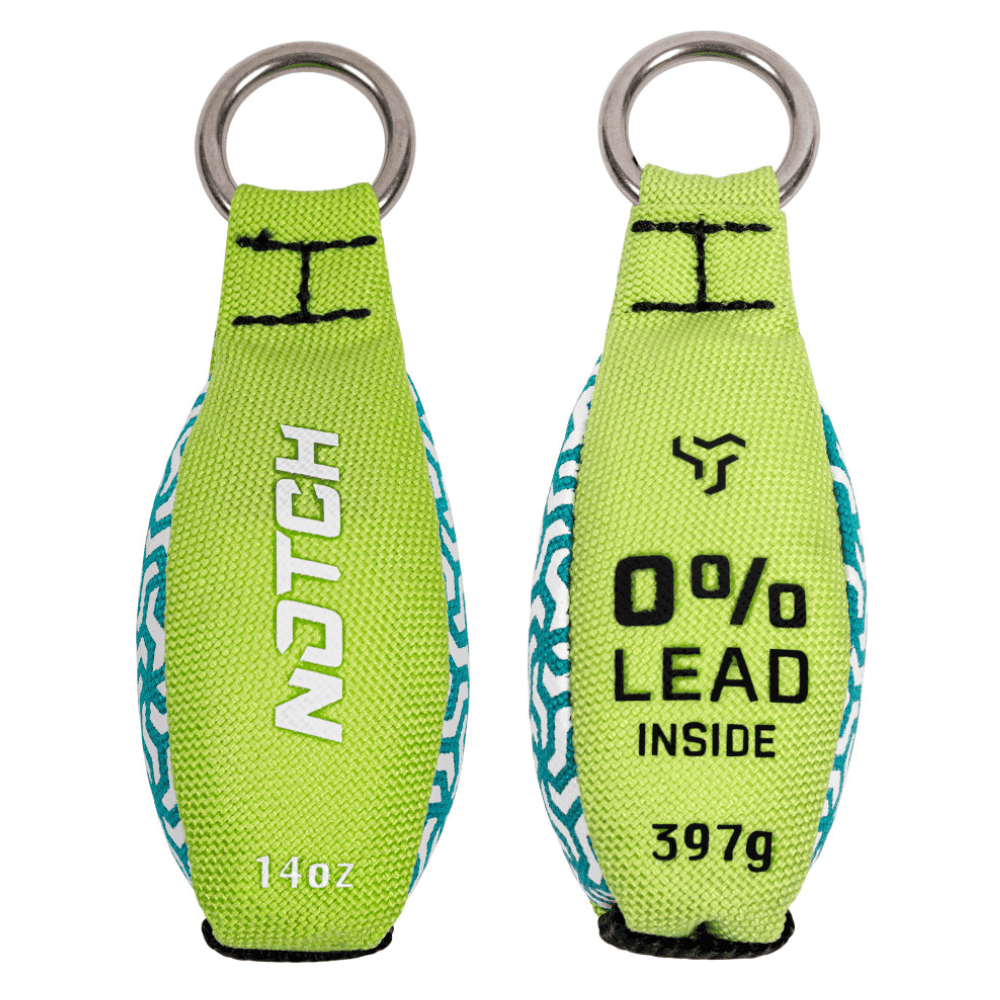 397g green Notch zero throw weight with silver loop