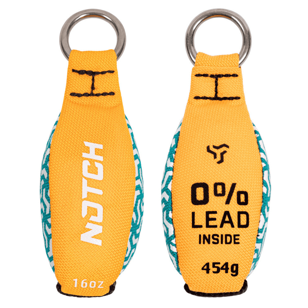 454g yellow Notch zero throw weight with silver loop