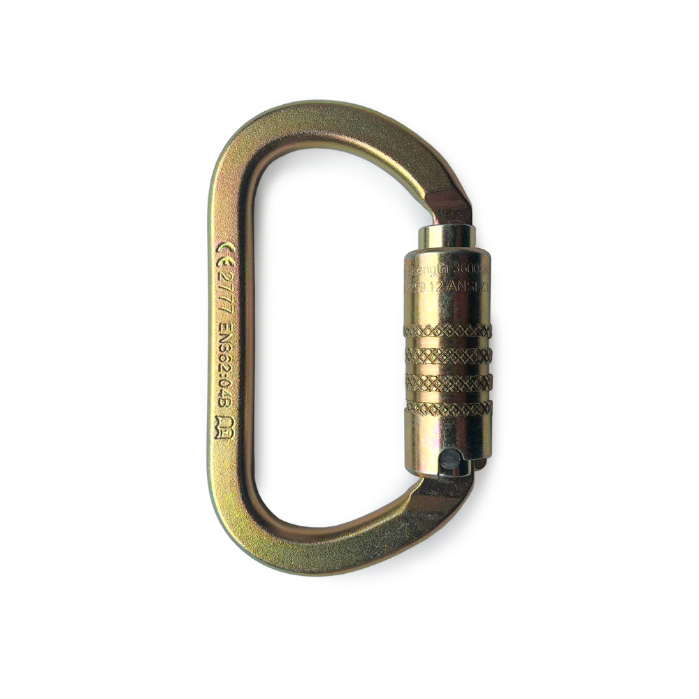 At Height K20TA-ANSI Triple Action Steel Offset Oval Carabiner