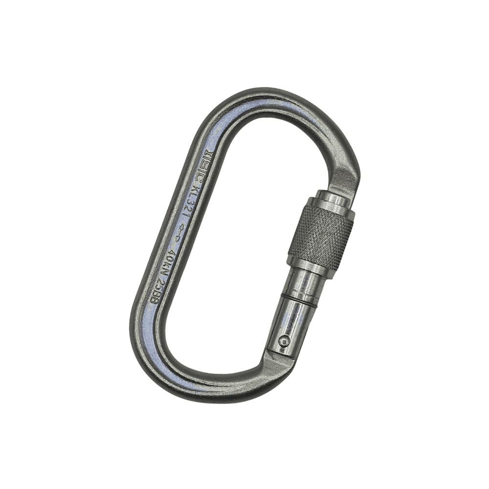 ISC Offset Oval Keylock Carabiner - Screwgate