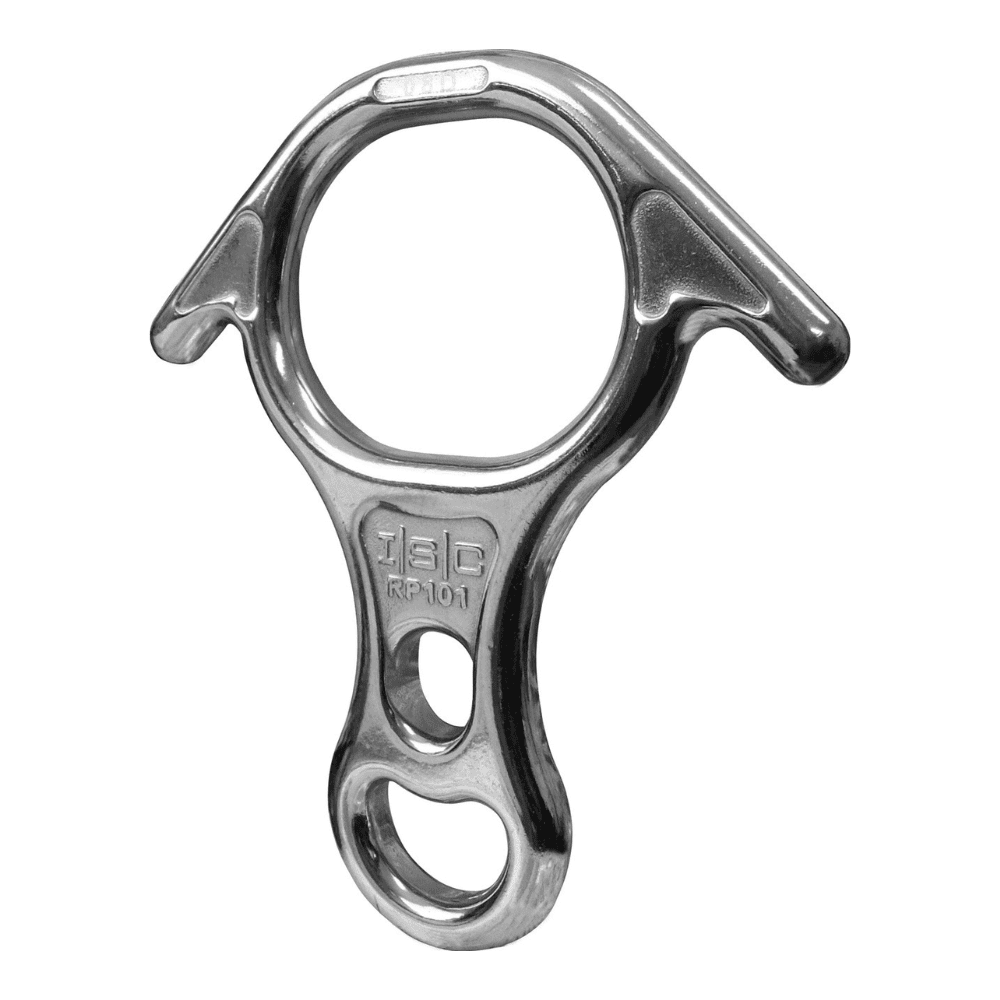 ISC Rescue Figure 8 Descender Stainless Steel device polished silver in colour