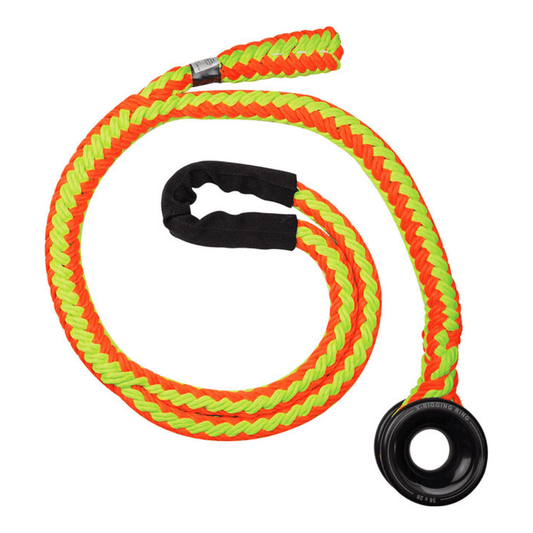 High vis yellow and orange whoopie sling with black large beast rigging ring