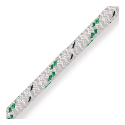 Marlow Doublebraid white rope with Green flecks