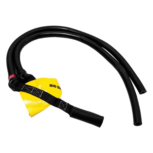 Black sling with yellow pole holder